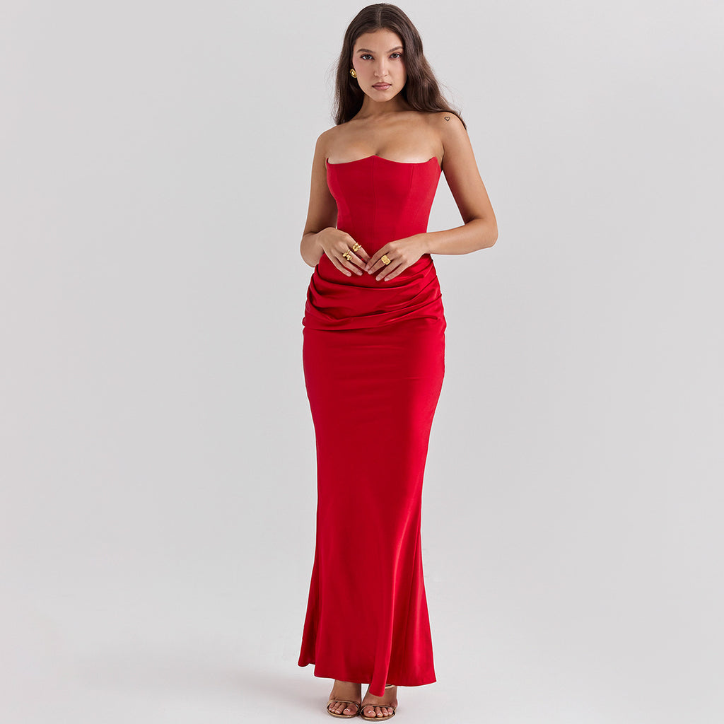 Slim Tube Backless Evening Dress