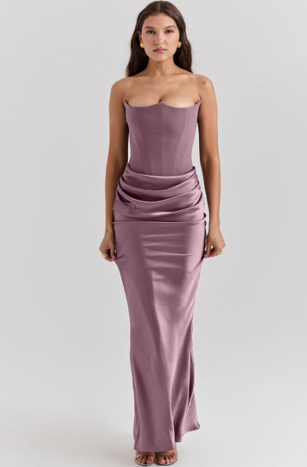 Slim Tube Backless Evening Dress