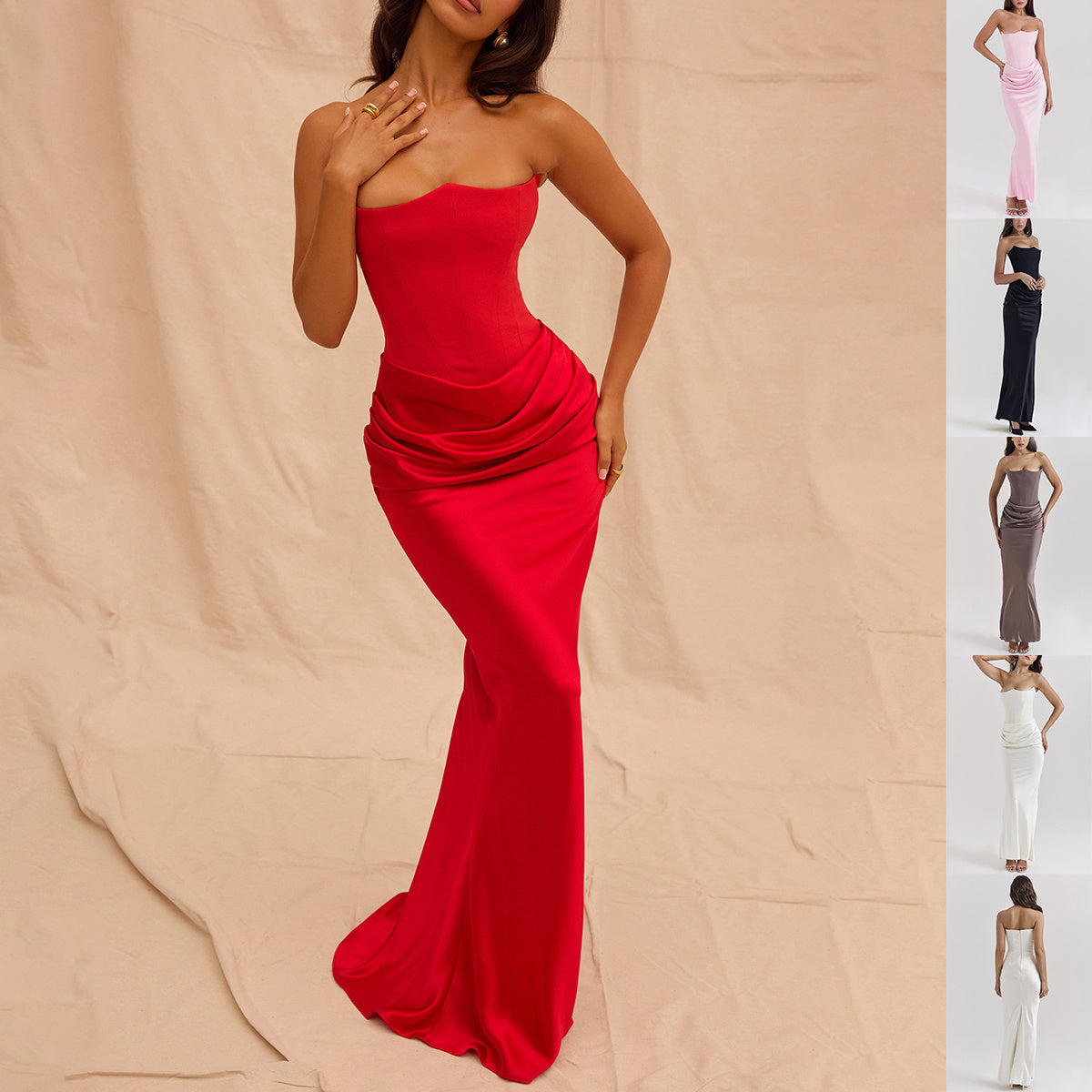 Slim Tube Backless Evening Dress