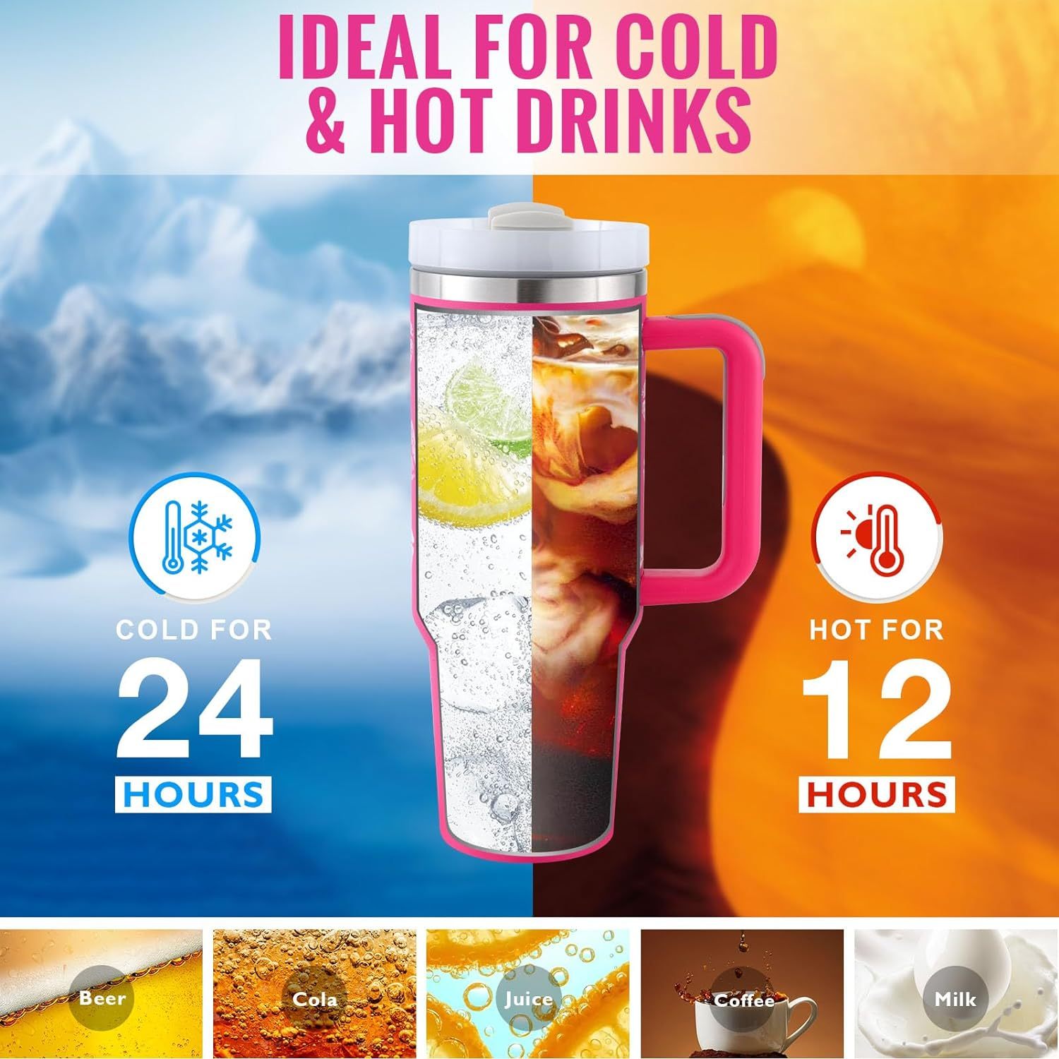 40 Oz No Spill Stainless Steel Insulated Tumbler